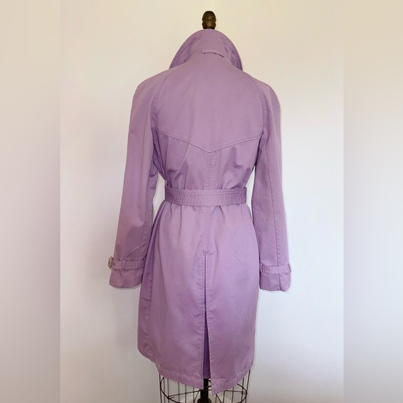NEW - Isaac Mizrahi lavender Trench Coat size S - Picture 4 of 9
